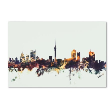 Trademark Fine Art Michael Tompsett 'Auckland New Zealand Skyline' Canvas Art, 22x32 MT01259-C2232GG